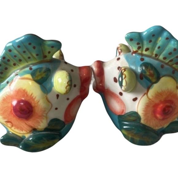 Blue Sky Other - Blue Sky Ceramics Kissing Fish Salt & Pepper Shakers 'Diane’